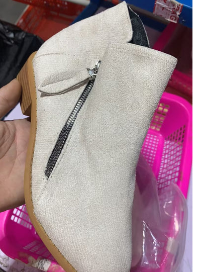 Stivaletti con tacco medio e zip laterale